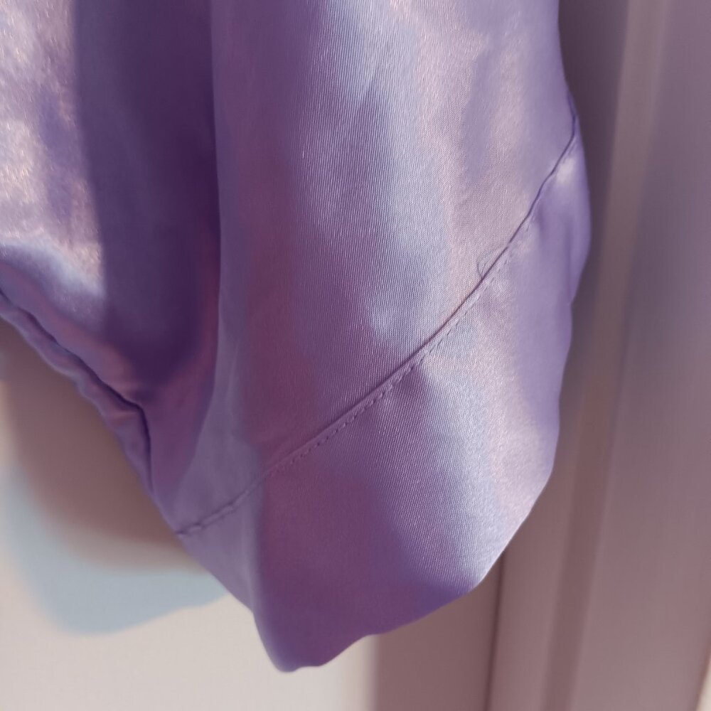 FREDERICK'S OF HOLLYWOOD VINTAGE PURPLE ROBE SIZE MEDIUM - Picture 3 of 6